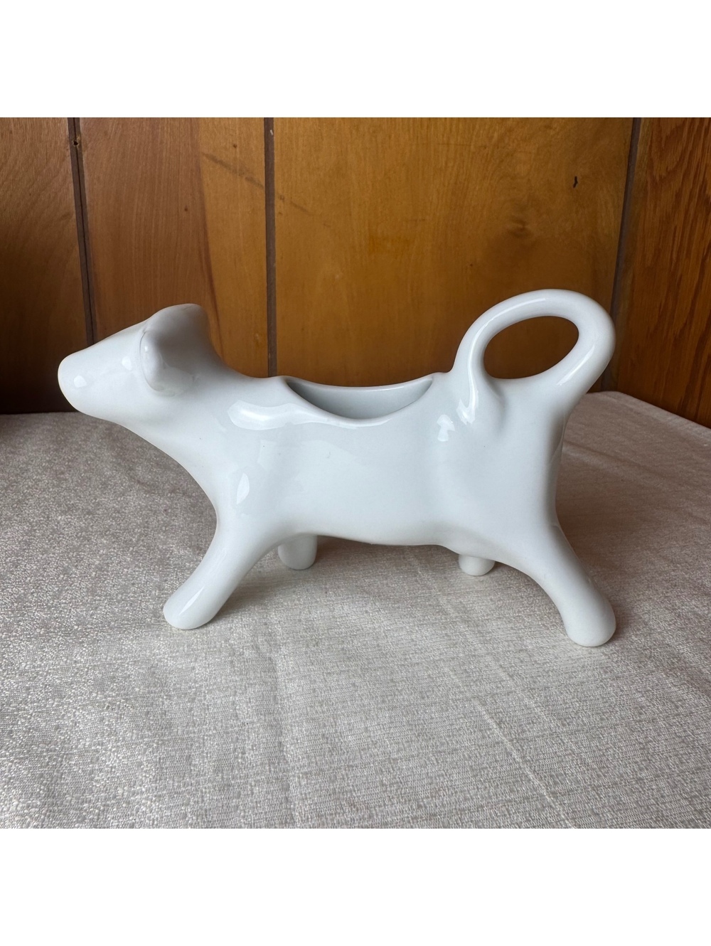 Vintage BIA Cordon Bleu Cow Creamer White Porcelain Farmhouse Kitchen Decor - Picture 2 of 9